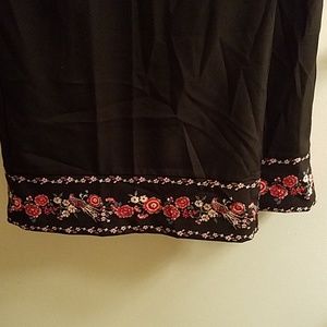 Palazzo Pants floral hem NWT XL